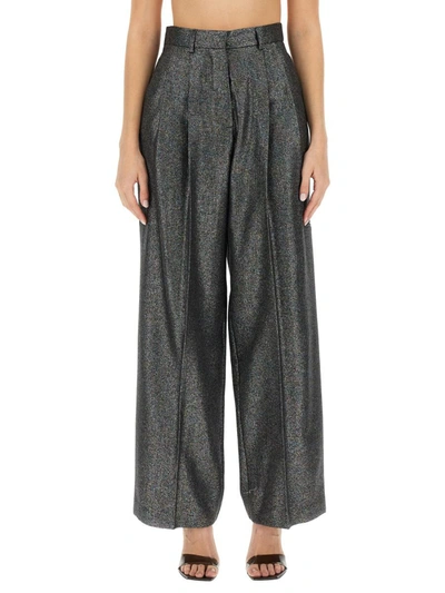 Alysi Palazzo Pants In Silver