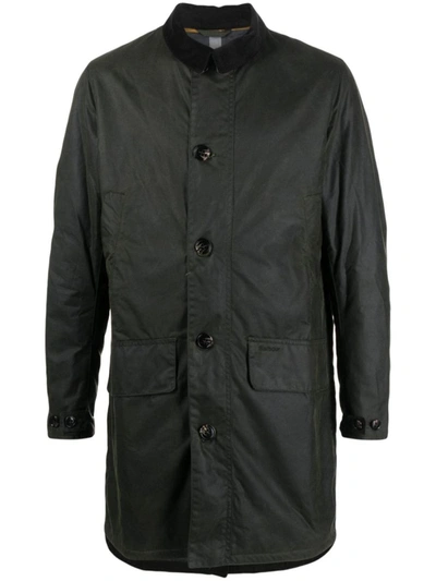 Barbour Buttoned Long In Green