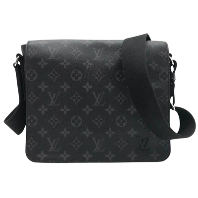 Pre-owned Louis Vuitton District Navy Canvas Shopper Bag ()