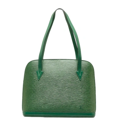 Pre-owned Louis Vuitton Lussac Green Leather Shoulder Bag ()