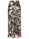 La Doublej Abstract-print Midiskirt In Multicolor