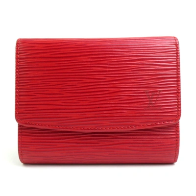 Pre-owned Louis Vuitton Rosalie Red Leather Wallet  ()