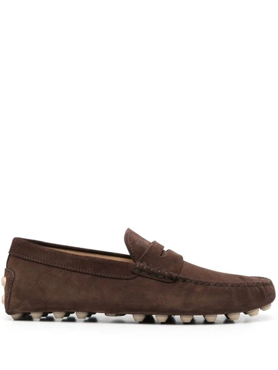 Tod's Bubble Gum Moccasins Shoes In Brown