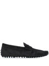 TOD'S TOD'S RUBBERIZED MOCCASINS SHOES