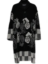 UNDERCOVER UNDERCOVER WOMEN FLOWER CHECK COAT