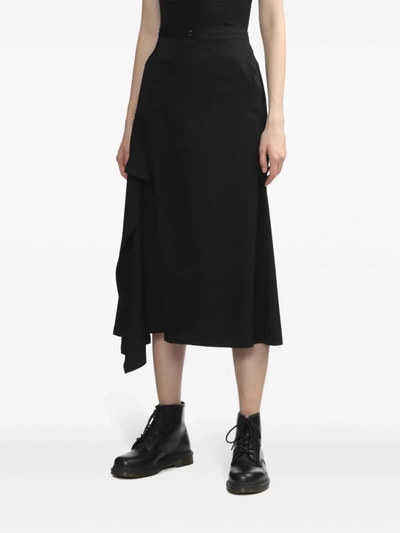 Y's Women Y-right Side Flare Skirt In Black