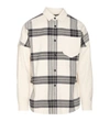 Palm Angels Clour-block Panelled Design Jacket In White