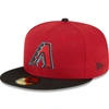 NEW ERA YOUTH NEW ERA RED/BLACK ARIZONA DIAMONDBACKS HOME AUTHENTIC COLLECTION ON-FIELD 59FIFTY FITTED HAT