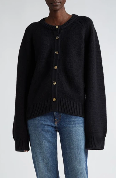 Khaite Emili Cashmere Cardigan In Black