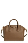 Givenchy Small Antigona Top-handle Bag In Leather In Taupe