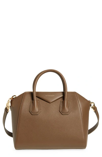 Givenchy Small Antigona Top-handle Bag In Leather In 281 Taupe