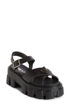 Prada Monolith Rubber Sandals In Black