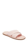 Ferragamo Laurene Logo Cotton Flat Sandals In Pink