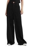 Rag & Bone Sofie High Waist Ponté Wide Leg Pants In Black