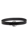 Christian Louboutin Cl Birdy Patent Leather Belt In Cm53 Black/ Black