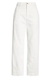 Eleventy Stretch Denim High-rise Straight-leg Jeans In White