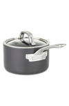 Viking 1-quart Hard Anodized Nonstick Saucier Pan With Lid In Dark Grey