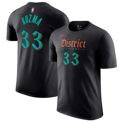 Nike Men's  Kyle Kuzma Black Washington Wizards 2023/24 City Edition Name And Number T-shirt