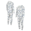 CONCEPTS SPORT CONCEPTS SPORT WHITE INDIANAPOLIS COLTS ALLOVER PRINT DOCKET UNION FULL-ZIP HOODED PAJAMA SUIT