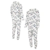 Concepts Sport White New England Patriots Allover Print Docket Union Full-zip Hooded Pajama Suit In White