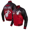 PRO STANDARD PRO STANDARD BLACK MIAMI HEAT 2023/24 CITY EDITION FULL-ZIP VARSITY JACKET