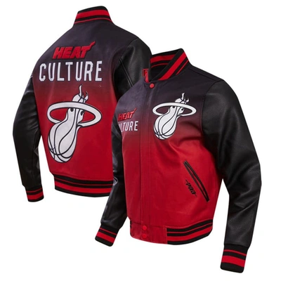 Pro Standard Men's  Black Miami Heat 2023/24 City Edition Full-zip Varsity Jacket