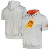 FANATICS FANATICS BRANDED SILVER/ORANGE PHOENIX SUNS SHORT SLEEVE PULLOVER HOODIE