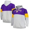 Fanatics Men's  Purple, Gold Los Angeles Lakers Big And Tall Pullover Hoodie In Purple