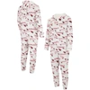 CONCEPTS SPORT CONCEPTS SPORT WHITE ARIZONA CARDINALS ALLOVER PRINT DOCKET UNION FULL-ZIP HOODED PAJAMA SUIT