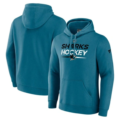 Fanatics Branded  Teal San Jose Sharks Authentic Pro Pullover Hoodie