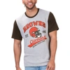 G-III SPORTS BY CARL BANKS G-III SPORTS BY CARL BANKS HEATHER GRAY CLEVELAND BROWNS BLACK LABEL T-SHIRT