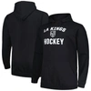PROFILE PROFILE BLACK LOS ANGELES KINGS BIG & TALL ARCH OVER LOGO PULLOVER HOODIE