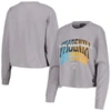 THE WILD COLLECTIVE THE WILD COLLECTIVE  GRAY PHOENIX SUNS BAND CROPPED LONG SLEEVE T-SHIRT