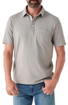 Faherty Sunwashed Polo Shirt In Wind Grey