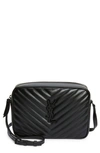 Saint Laurent Lou Matelassé Leather Camera Bag In Nero