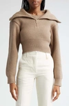 JACQUEMUS JACQUEMUS RISOUL MERINO WOOL LAYERED CROP SWEATER