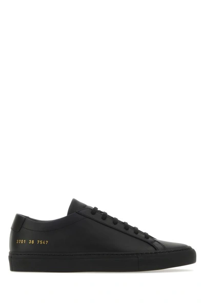 Common Projects Woman Black Leather Original Achilles Trainers