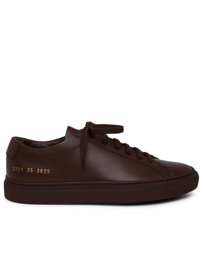 COMMON PROJECTS COMMON PROJECTS WOMAN COMMON PROJECTS ACHILLES BROWN LEATHER SNEAKERS