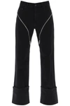 MUGLER MUGLER STRAIGHT JEANS WITH ZIPPERS WOMEN