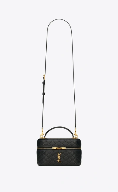 Saint Laurent Gaby Vanity Shoulder Bag In Black