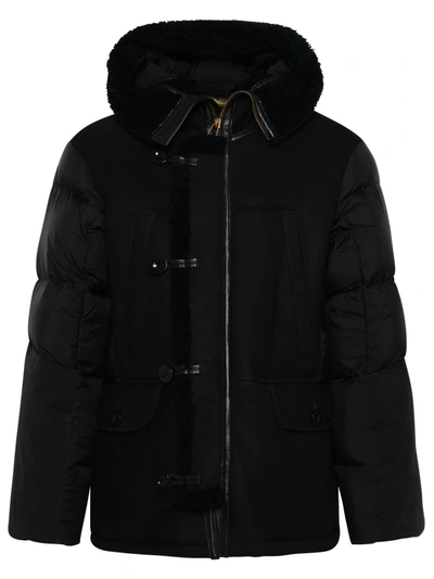 Ten C Black Nylon Blend B7 Parka