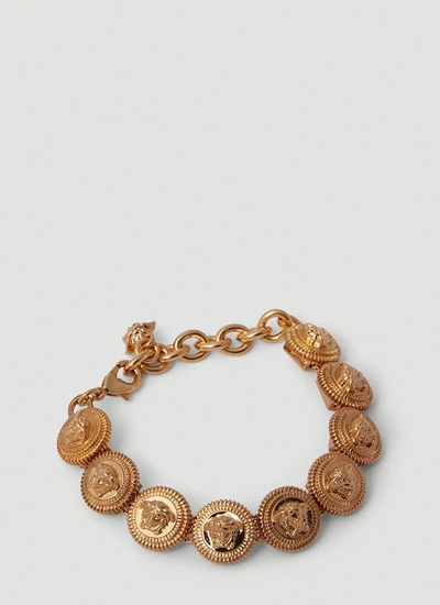 Versace Women Medusa Biggie Chain Bracelet In Gold