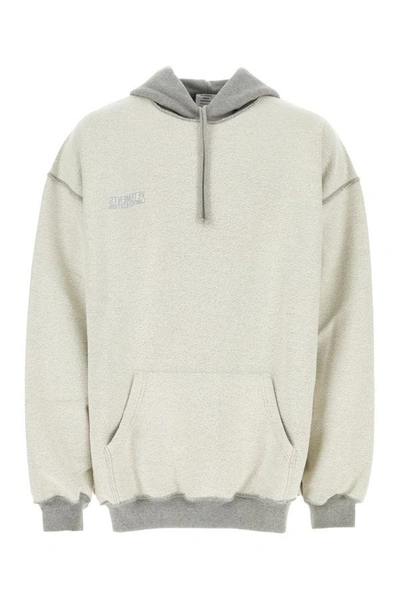 Vetements Man Two-tone Cotton Oversize Sweatshirt In Multicolor