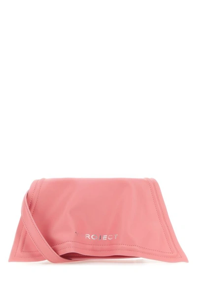 Y/PROJECT Y PROJECT WOMAN PINK LEATHER CROSSBODY BAG