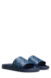 Hugo Boss Bay Slide Sandal In Open Blue