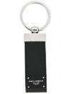 DOLCE & GABBANA DOLCE & GABBANA LOGO PLAQUE KEYRING - BLACK,BP1371AI35912212534