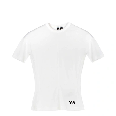 Y-3 Logo Organic Cotton T-shirt In White