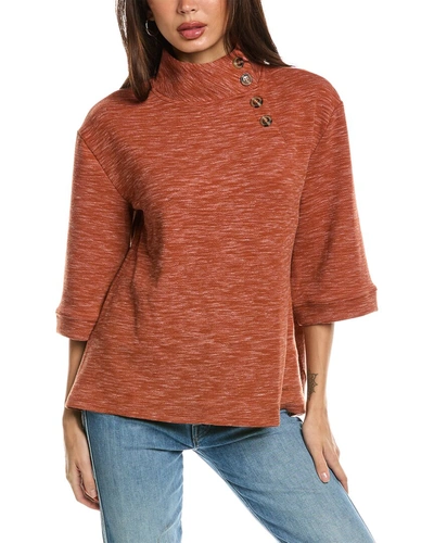 Rain Mock Neck Sweater In Orange