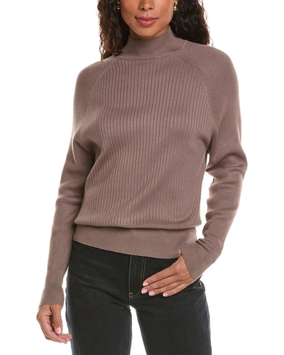 Jaclyn Smith Mock Neck Pullover In Brown