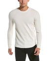 Vince Regular Fit Long Sleeve Thermal Top In White